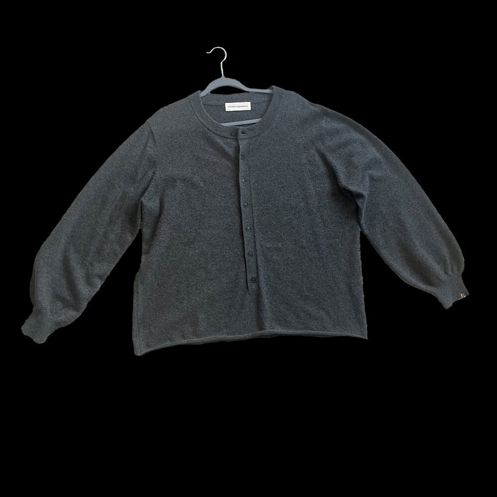 Extreme Cashmere X Grey Button Sweater